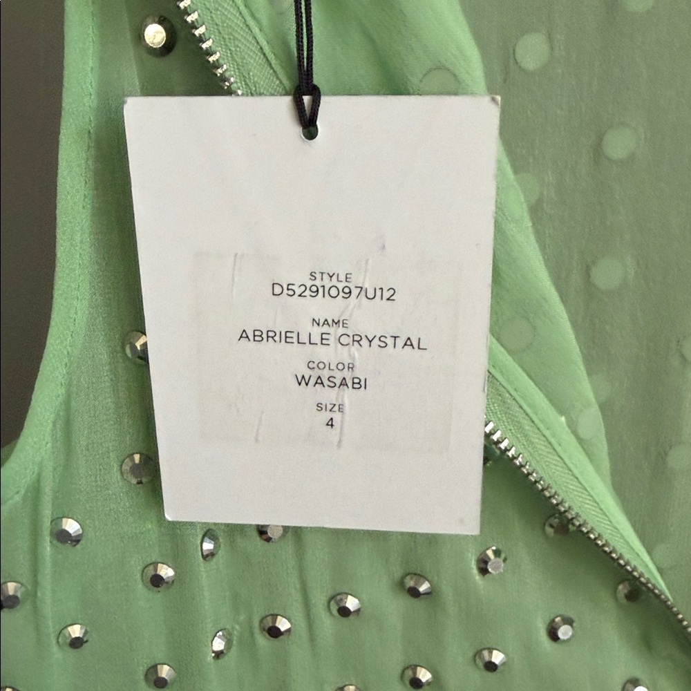 Diane Von Furstenberg Mint and Forest Green Embellished Midi Dress - Picture 4 of 9